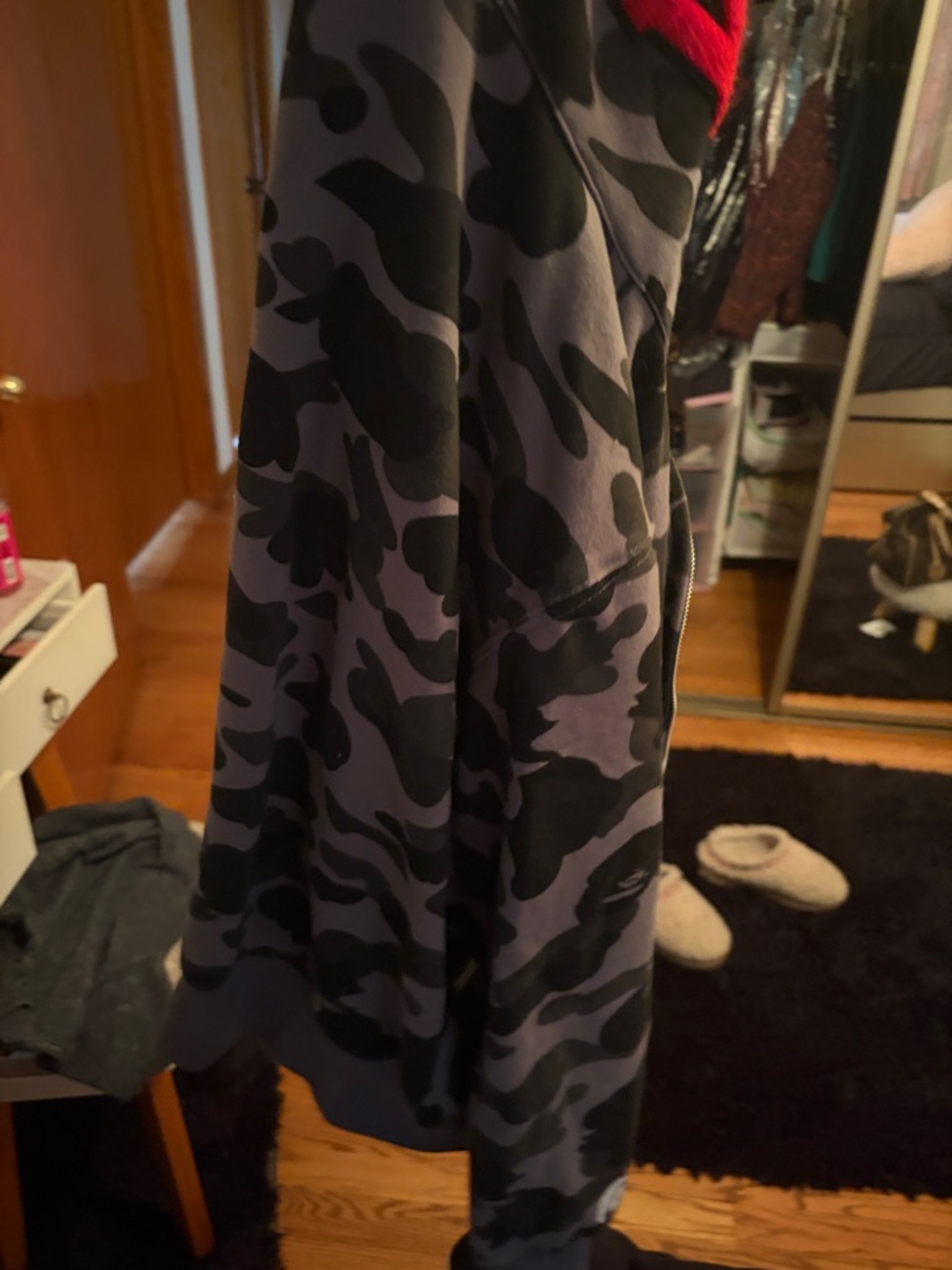 Bape Gray and Black Camo Hoodie - Picture 5 of 7